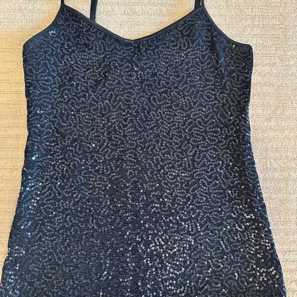 Express Dark Blue sequin Tank Top Size XS - Picture 7 of 10